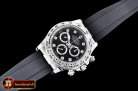 Rolex Daytona 116509 SS/RU Blk/Diams OMF A4130 Mod