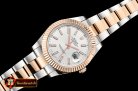 Rolex DJ2 41mm Oyst Flt RG/SS Silv. Wht Stk BP A3136 Mod