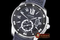Cartier De Calibre Diver SS/RU Black MY8205