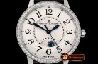 Jaeger Le Coultre Master Ultra Thin Moon Ladies SS/LE White ZF MY9015 Mod