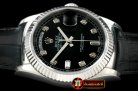 Replica Rolex DayDate Fluted Black Diam SS/LE Asian 2813