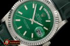 Replica Rolex DayDate Fluted Green SS/LE Asian 2813