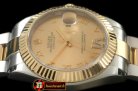 R2DJ0189C - SS/YG Oyster Fluted Gold Roman Asian Eta 2836-2