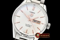 Tag Heuer Carrera Calibre 5 Automatic SS/SS Wht/RG ANF Asia 2824