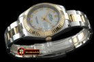 R2DJ0190A - SS/YG Oyster Fluted P-White Roman Asian Eta 2836-2