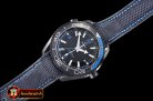 Omega Planet Ocean GMT Deep Black PVD/RU Blue JHF A2824 Mod