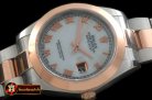 R2DJ0193I - SS/RG Oyster M-White Roman Asian Eta 2836-2