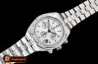VACH. CONSTANTINE Overseas Chronograph SS/SS White Asia 7750 Mod 5200