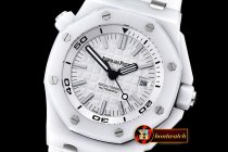 AP0378G - Royal Oak Diver CER/RU White/White JHF A2813 Mod3120