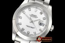 Rolex Datejust II DJ2 41mm Oys Smt SS/SS Silv Wht Diams Noob A32