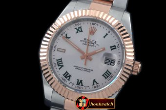 Best Replica Rolex Datejust II SS/RG Oyster Fluted White Roman A