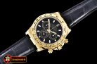 Replica Rolex Daytona 18K YG Wrp YG/LE Blk Stk BP A7750 Mod4130