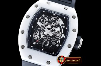 Replica Richard Mille RM055 Bubba Watson White Cer Black CER/VRU