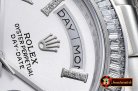 Replica Rolex Daydate 41mm SS/SS Pres Silver Wht Roman Asia 3255