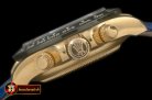 Replica Rolex Daytona 116528 YG/LE Black Diam A-7750 Sec@6
