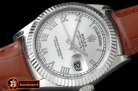 Replica Rolex DayDate Fluted Silver Roman SS/LE Asian Eta 2836