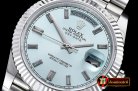 Rolex DayDate 228206 Flt SS/SS Ice Blue Diam BP Swiss 2836