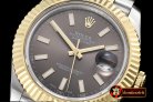 Rolex Datejust II DJ2 41mm Jub Flt YG/SS Dark Grey Stk BP A3235