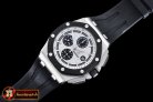 AP0375C - AP Royal Oak Chrono SS/RU White JHF A3126 Secs@9