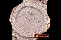Patek Philippe Nautilus Ref.5711 RG/RG Full Diamonds Miyota 9015