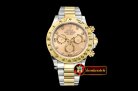 Rolex Daytona 116523 YG/SS Gold Diam OMF A7750 Mod