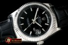 Replica Rolex DayDate Fluted Black SS/LE Asian 2813