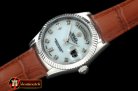 Replica Rolex DayDate Fluted M-Wht Diam SS/LE Asian Eta 2836