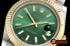 Rolex Datejust II DJ2 41mm Oyst Flt YG/SS Green Stick BP A3136 M