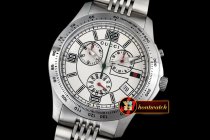 GU029 - G-Timeless Men Chronograph SS/SS White Swiss ETA Qtz