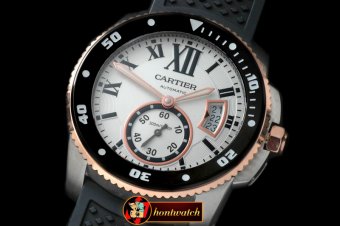 CAR0307B - Calibre de Cartier Diver SS/RG/RU White