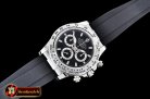 Rolex Daytona 116509 SS/RU Blk/Stk OMF A4130 Mod