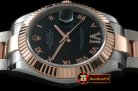 Best Replica Rolex Datejust II SS/RG Oyster Fluted Black Roman A