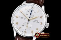 IWC Portuguese Chrono SS/LE Wht/Gold ZF A-7750