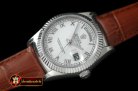 Replica Rolex DayDate Fluted White Roman SS/LE Asian 2813