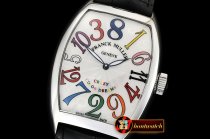 Franck Muller Crazy Hours Curvex Mens SS/LE White/Colors Asia 21J Mod