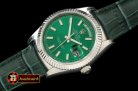 Replica Rolex DayDate Fluted Green SS/LE Asian 2813