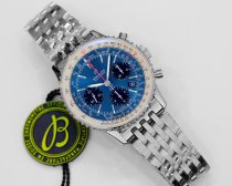 Breitling Navitimer chronograph 43mm A7750 GF V2 blue dial
