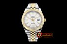 Rolex Datejust II DJ2 41mm Jub Flt YG/SS White Stk BP A3235 Mod