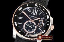 Cartier Calibre De Cartier Diver RG/SS/RU Blk TF MY8205 Mod