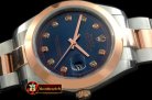 R2DJ0194F - SS/RG Oyster Blue Diam Asian Eta 2836-2