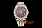 Rolex Datejust II DJ2 41mm Jub Flt RG/SS Dark Grey Stk BP A3235