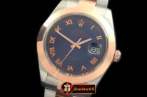 R2DJ0193H - SS/RG Oyster Blue Roman Asian Eta 2836-2