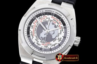 VACH. CONSTANTINE 2016 Overseas World Time 7700V SS/LE Silv MY82