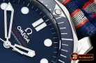Omega Seamaster Diver 300m Co-Axial Cer SS/NY Blue BP A2836