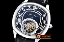 Replica Cartier Drive De Cartier Tourbillon SS/LE Black Tourbill