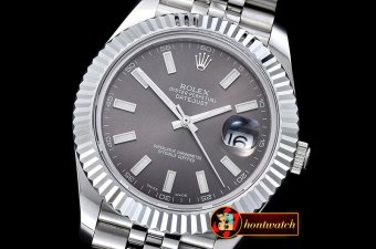 Rolex Datejust II DJ2 41mm Jub Flt SS/SS Dark Grey Stk BP A3235