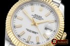 Rolex Datejust II DJ2 41mm Jub Flt YG/SS White Stk BP A3235 Mod