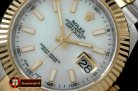 R2DJ0187D - SS/YG Oyster Fluted M-White Sticks Asian Eta 2836-2