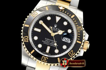 Rolex Submariner 116613 Cer YG/SS Black GMF A2836