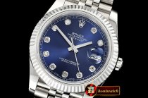 Rolex Datejust II 41mm Jub Flt SS/SS Blue Diam Noob A3235